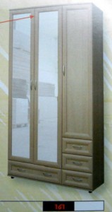 Шкаф-прихожая "Универсал" 3-х створчатый 161