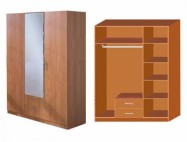 ШКАФ 3-х дверный Эконом с полками