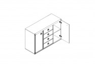 Комод JKOM 2D 4S Индиана