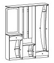 Прихожая Визит-М11 МДФ с зеркалом