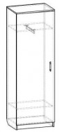 Шкаф для одежды Визит-М07 Н со штангой